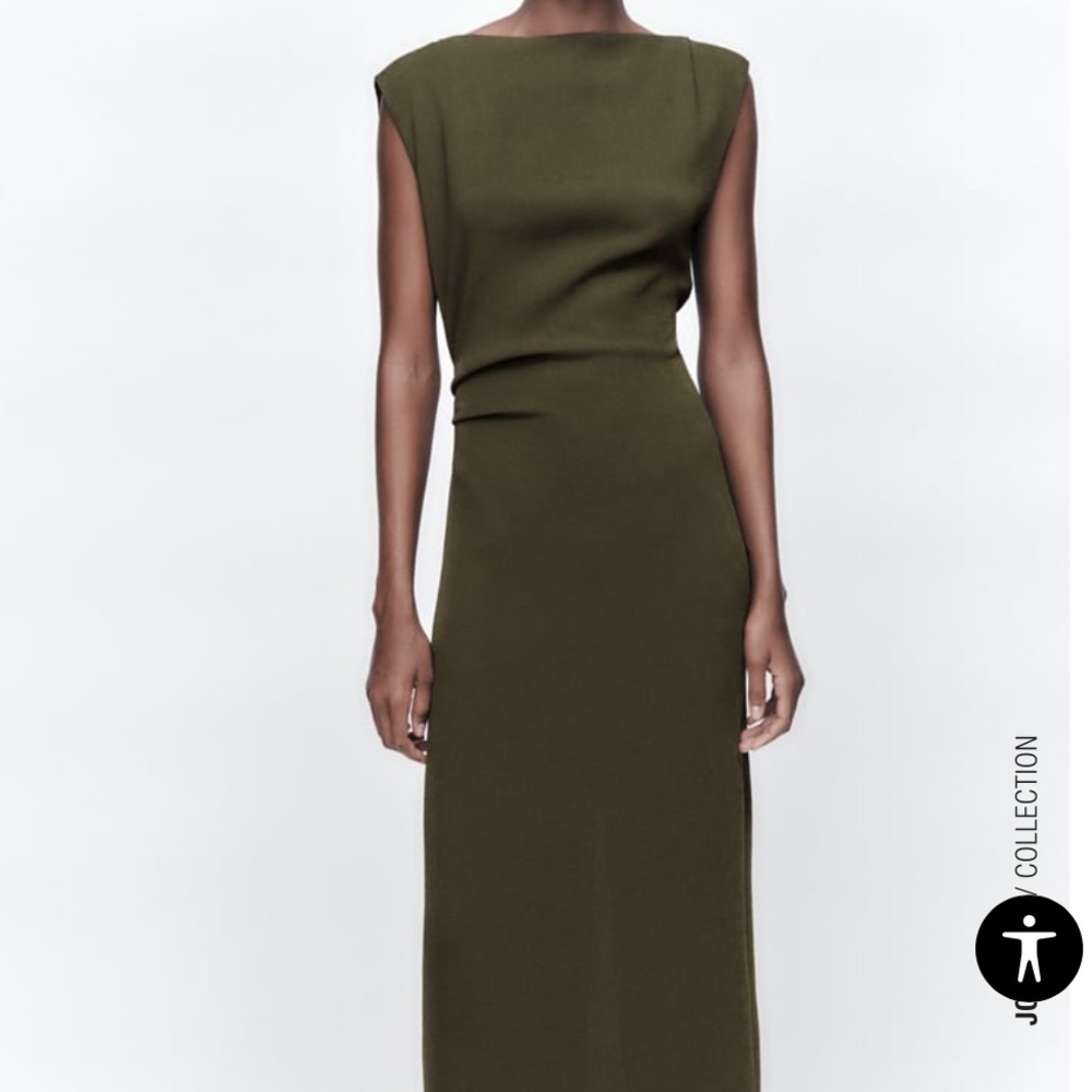 Zara draped midi dress